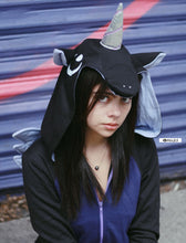 Cargar imagen en el visor de la galería, Sudadera Unicornio Negro/Morado Adulto