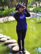 Cargar imagen en el visor de la galería, Sudadera Unicornio Negro/Morado Adulto