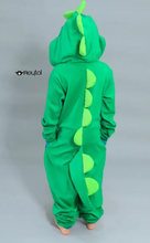 Cargar imagen en el visor de la galería, Kigurumi Dinosaurio Verde Niños