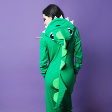 Cargar imagen en el visor de la galería, Kigurumi Dinosaurio Verde Adulto