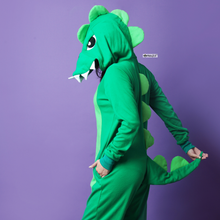 Cargar imagen en el visor de la galería, Kigurumi Dinosaurio Verde Adulto