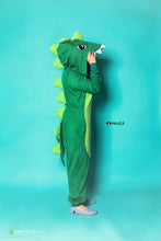 Cargar imagen en el visor de la galería, Kigurumi Dinosaurio Verde Adulto