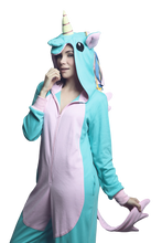 Cargar imagen en el visor de la galería, Kigurumi Unicornio Turquesa Adulto