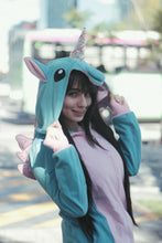 Cargar imagen en el visor de la galería, Sudadera Unicornio Turquesa Niño