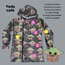 Cargar imagen en el visor de la galería, Impermeable Yoda Café - Disponible 14 días después de la compra