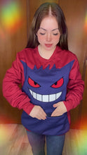 Cargar imagen en el visor de la galería, Sudadera Gengar Sonrisa Adulto - Disponible 7 días después de la compra
