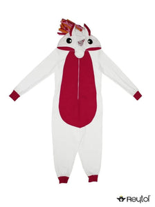 Kigurumi Unicornio Blanco Con Fucsia Adulto