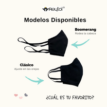 Cargar imagen en el visor de la galería, Cubreboca Chef Negro - Clásico / Boomerang
