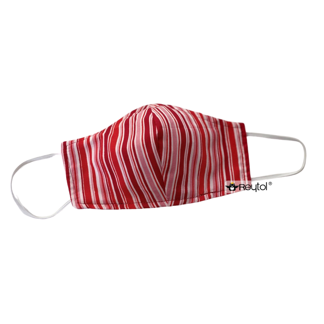 Cubreboca Líneas Rojas - Clásico / Boomerang