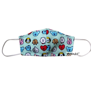 Cubrebocas BT21 Aqua - Clásico