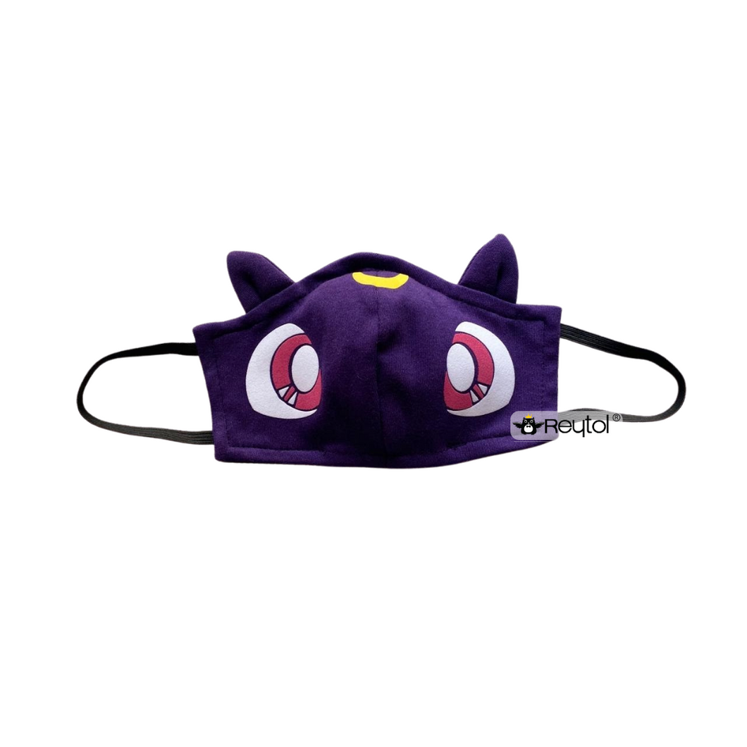 Cubrebocas Sailor Cat Luna Morada - Clásico