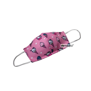 Cubrebocas Kitty Helado Rosa - Clásico