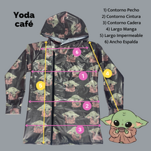 Cargar imagen en el visor de la galería, Impermeable Yoda Café - Disponible 14 días después de la compra
